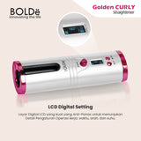 Bolde Golden Hair Straightner ( Catok Rambut Keriting Otomatis )