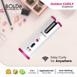 Bolde Golden Hair Straightner ( Catok Rambut Keriting Otomatis )