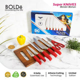 a Super Knives WONDER WOMAN 6pcs set Italian Design