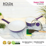 Super PAN Granite 5 pcs Sets White Purple