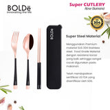 BOLDe Super Cutlery Rose Diamond Set 4pcs