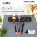 BOLDe Super Cutlery Rose Diamond Set 4pcs