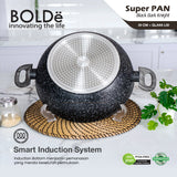 Super PAN WOK ( WAJAN ) 30 cm + GLASS LID,  BLACK DARK KNIGHT