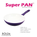 WOK ( WAJAN ) 26 cm, Granite Purple Series