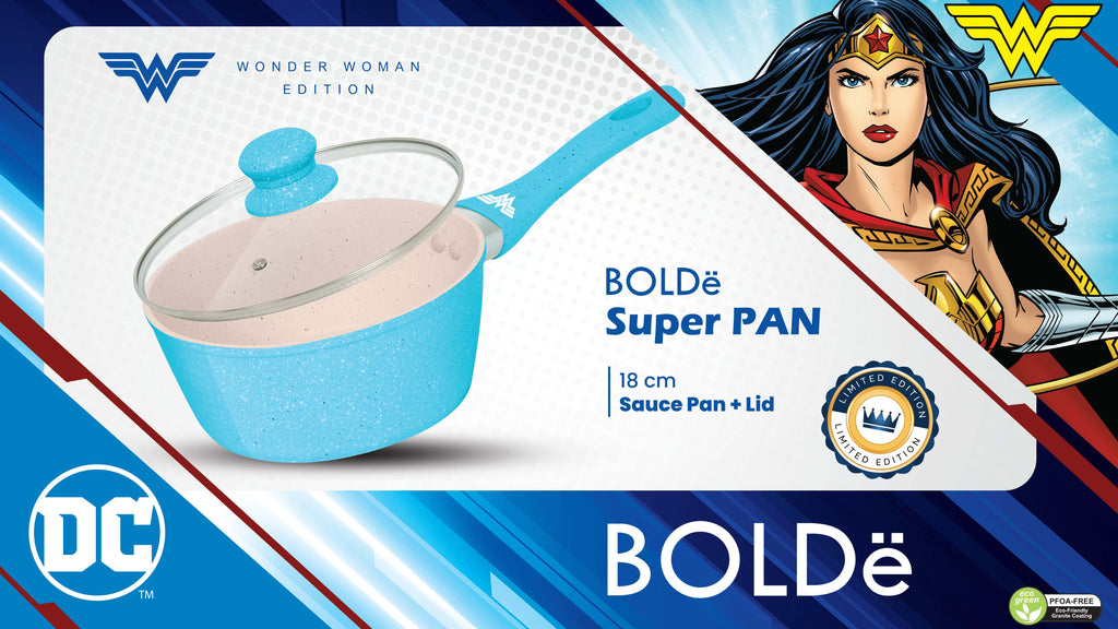 Wonder WOMAN Sauce PAN 18 cm + glass lid