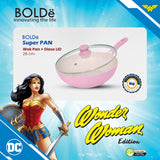 Wonder WOMAN WOK ( WAJAN ) 28 cm + GLASS LID