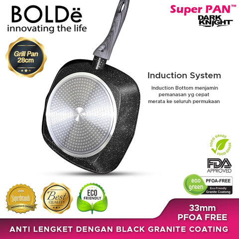 GRILL PAN 28 cm, Black DARK KNIGHT Series