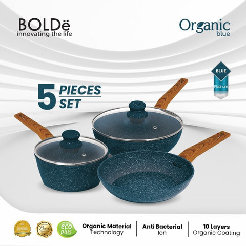 ORGANIC BLUE Cookware 5 pcs set