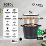 Organic Black POT + STEAMER 2 in 1