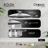 Organic Black POT + STEAMER 2 in 1