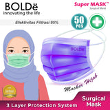 BOLDe Masker Hijab Medis Platinum Plus 3 Ply ( 50 pcs )