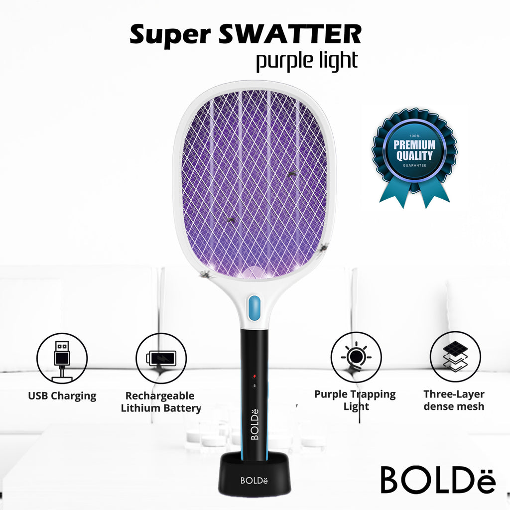 Super SWATTER Purple Light ( Raket Nyamuk Premium )